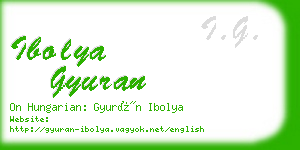 ibolya gyuran business card